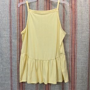 Yellow peplum maurices tank